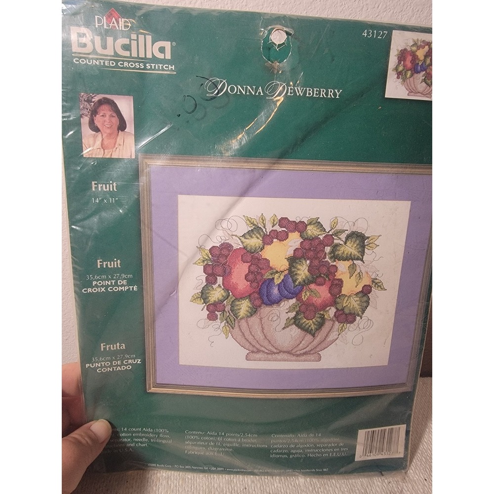 Bucilla Donna Dewberry Fruit Counted Cross Stitch Kit 43127 14x11 Cottagecore